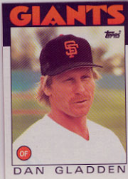 1986 Topps Baseball Cards      678     Dan Gladden
